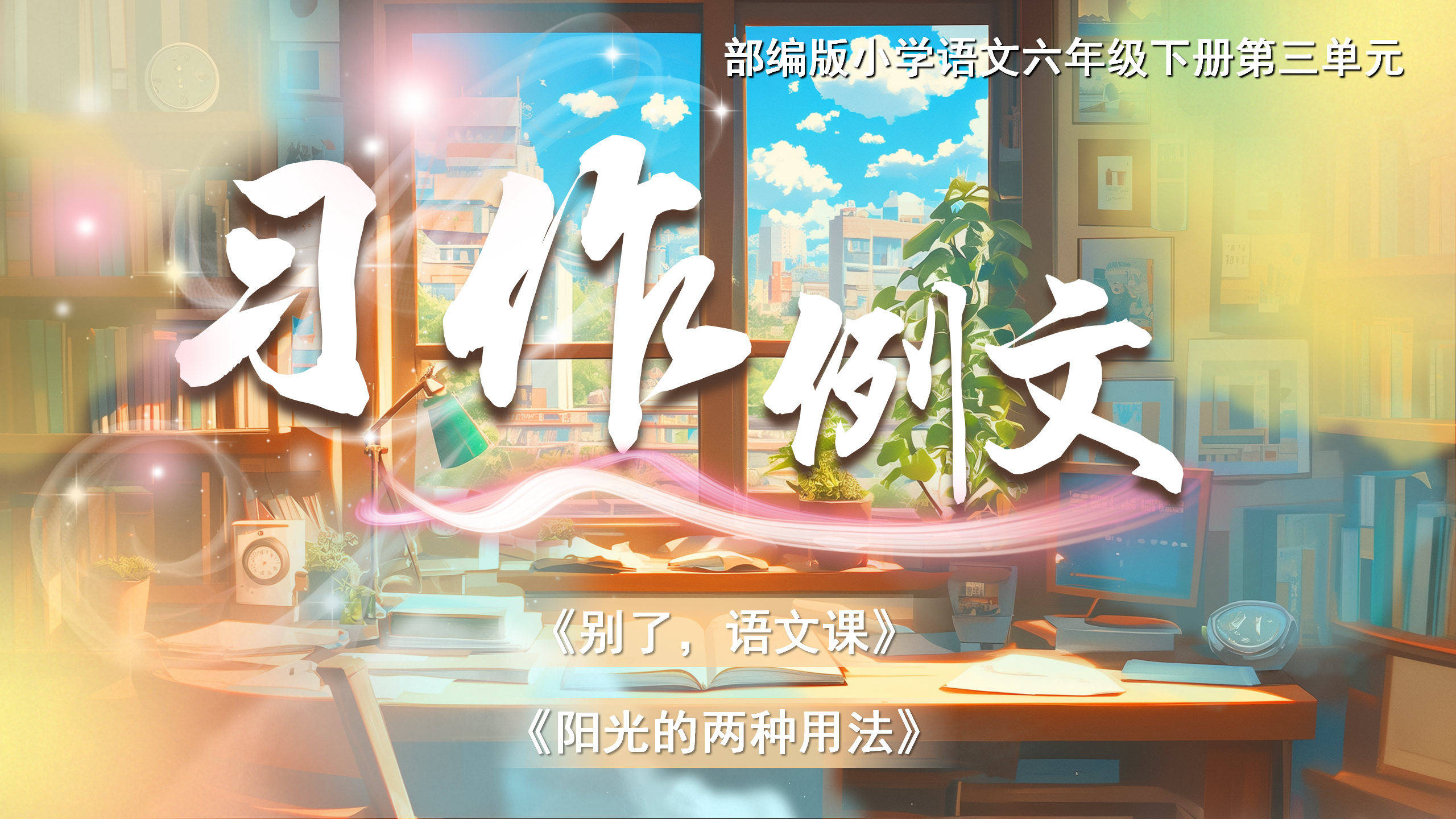 20.六下习作例文《别了，语文课》 &《 阳光的两种用法》