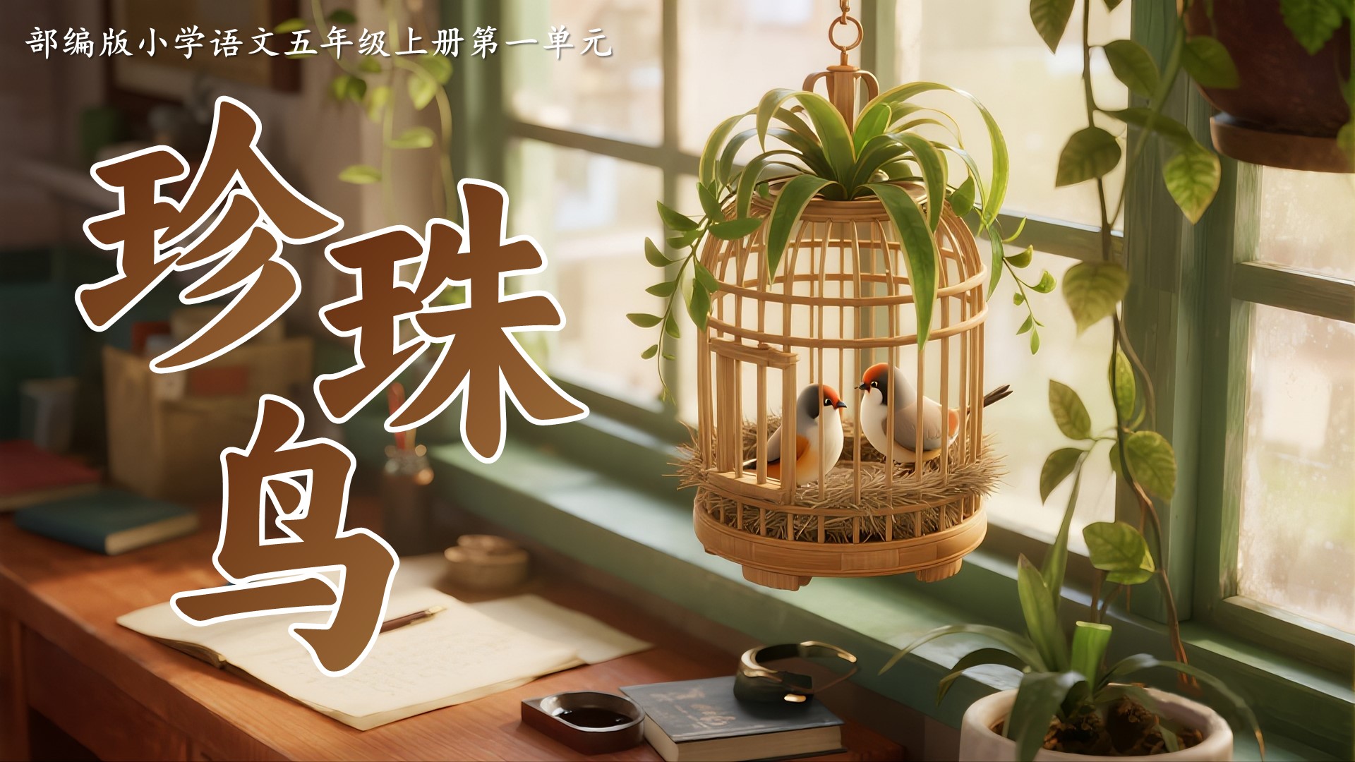 五上第一单元4《珍珠鸟》