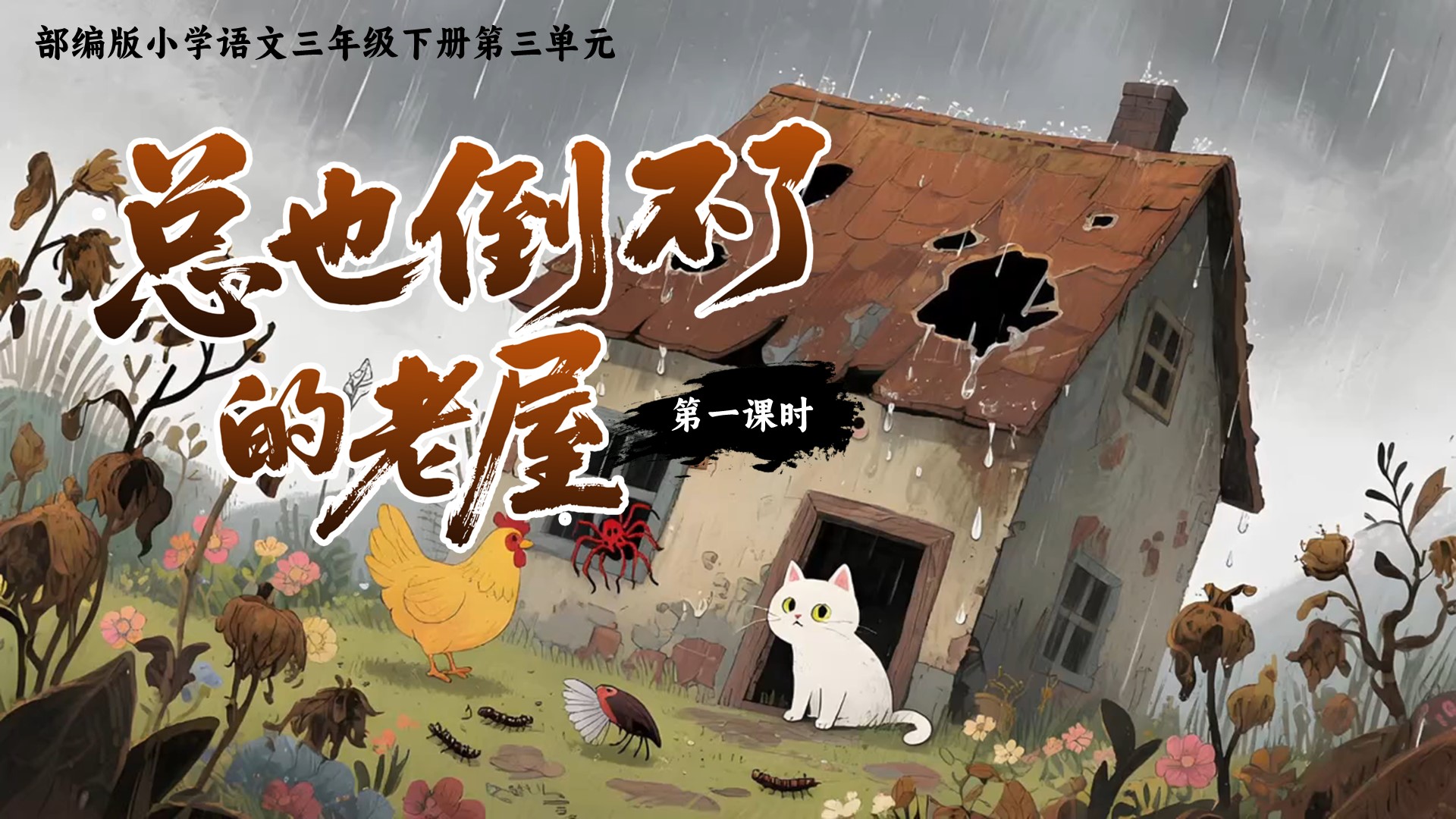 三上第三单元8《总也倒不了的小屋》