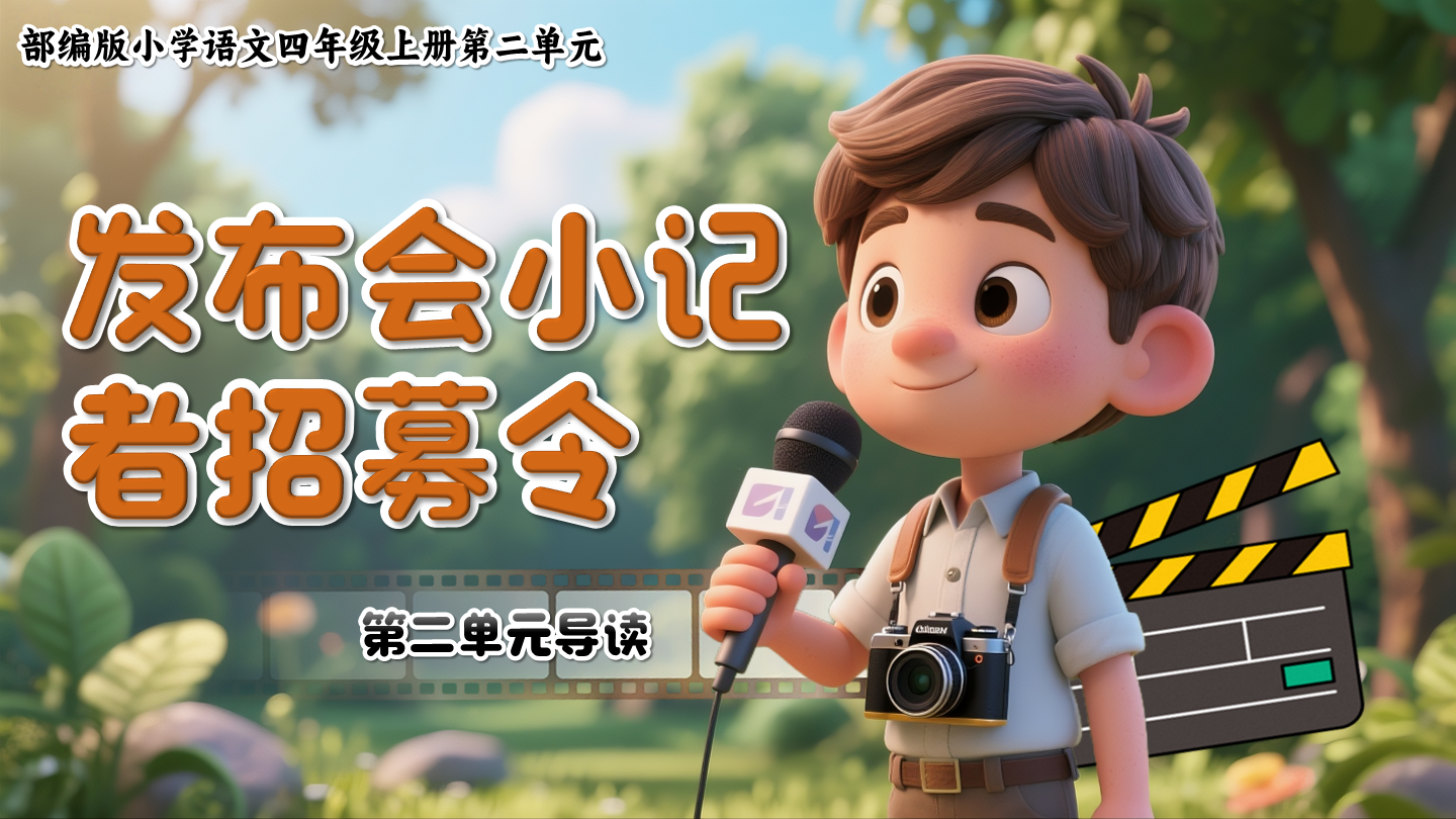 四上第二单元单元导读《发布小记者招募令》
