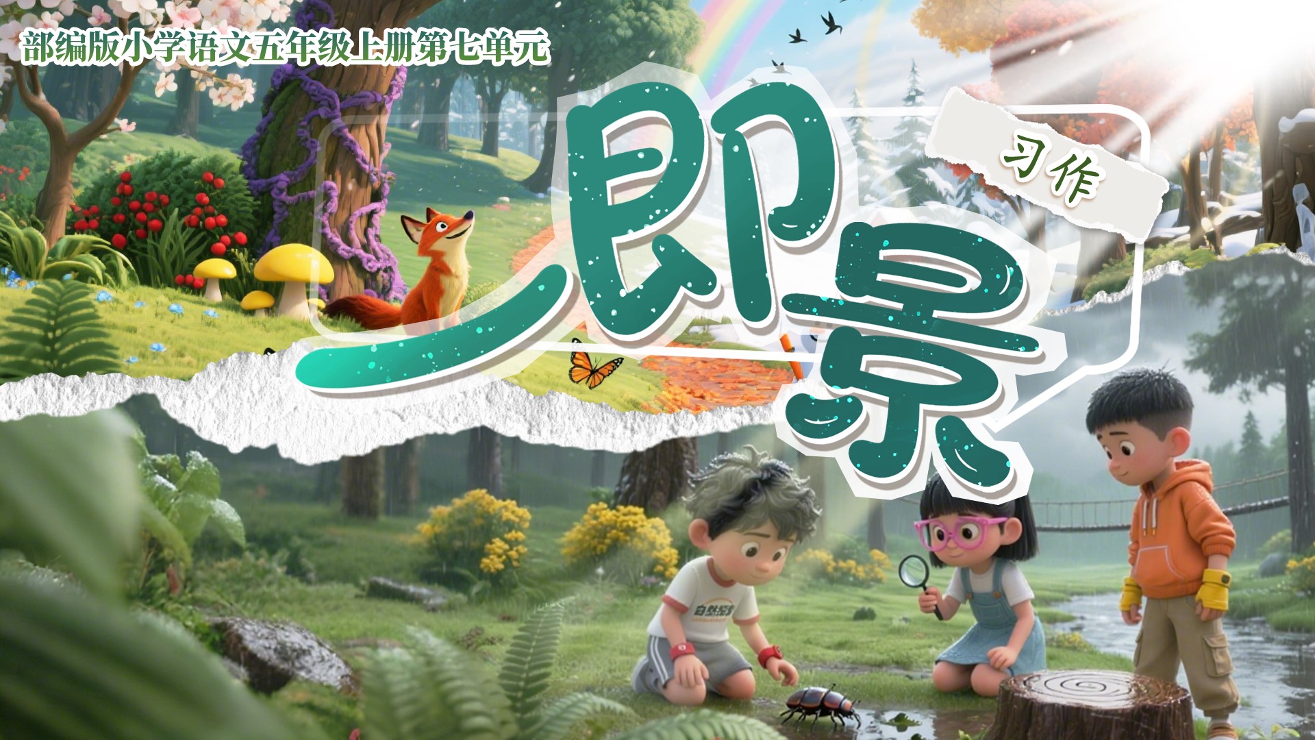 五上第七单元习作《____即景》