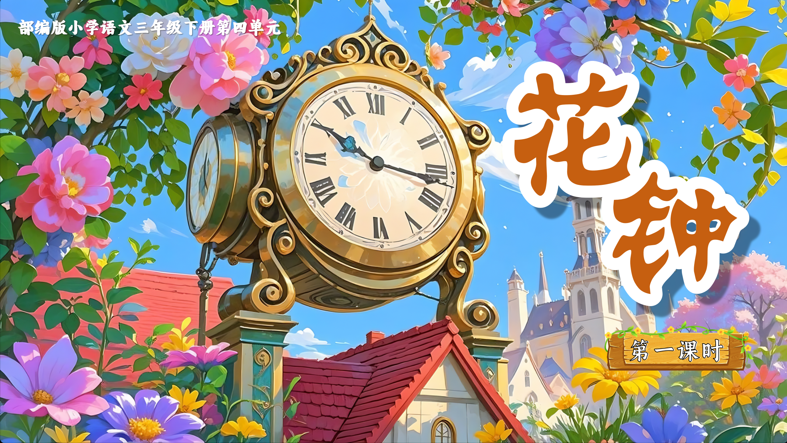 三下第四单元第十三课《花钟》