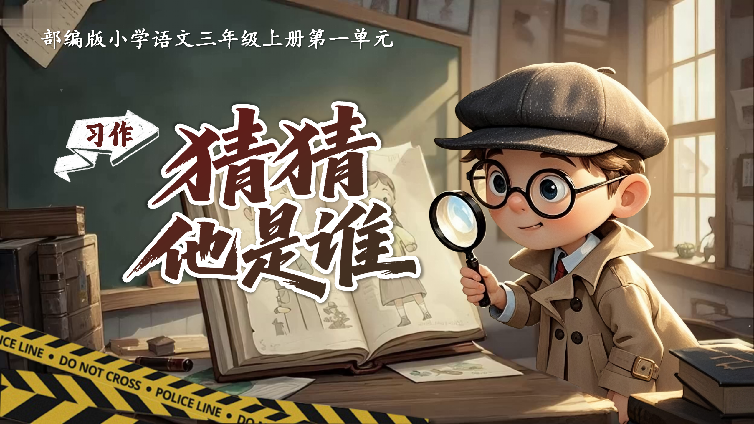 三上第一单元习作《猜猜他是谁》