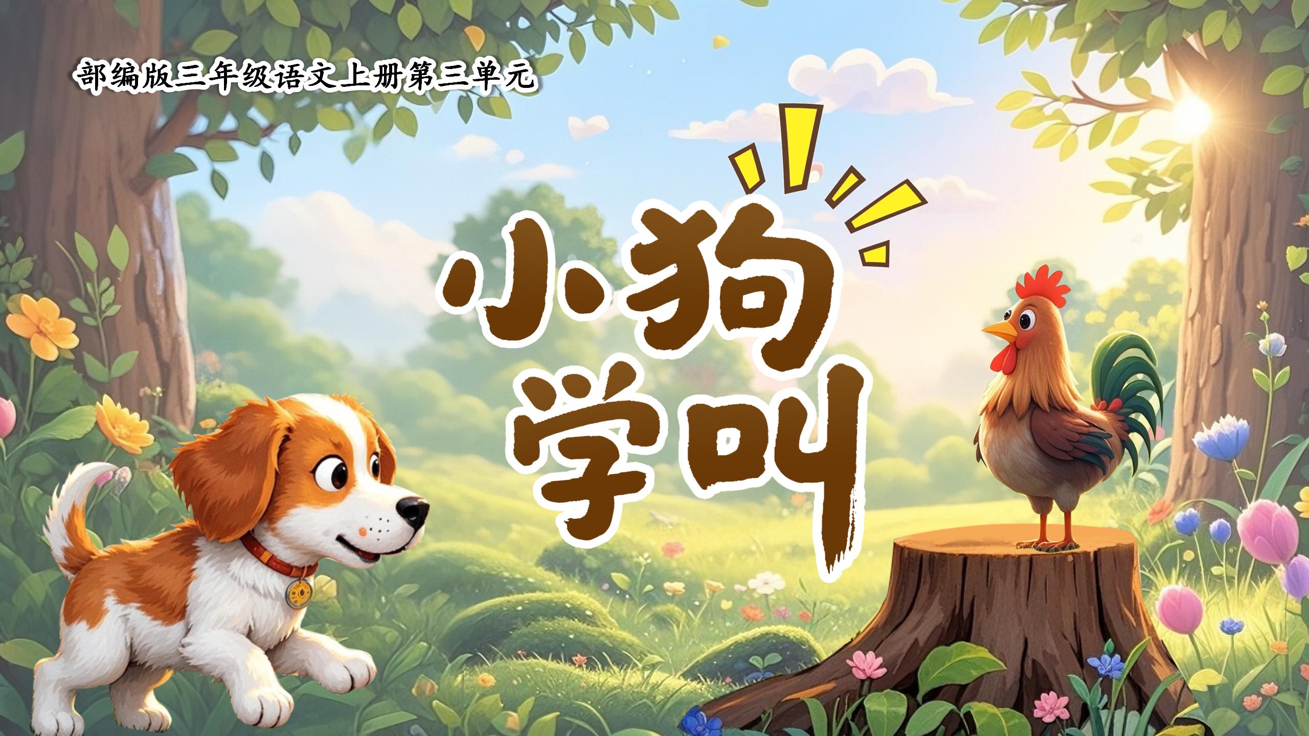 三上第三单元10《小狗学叫》